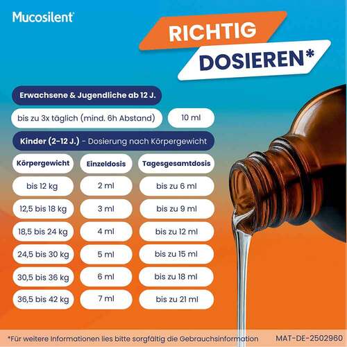 Mucosilent gegen Reizhusten Levodropropizin 6mg/ml Saft - 8