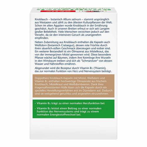 Doppelherz Knoblauch Kapseln mit Mistel + Wei&szlig;dorn + Vitamin B1 - 2