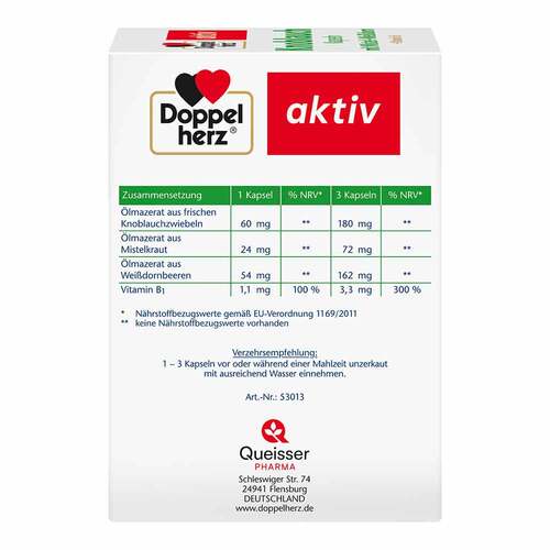 Doppelherz Knoblauch Kapseln mit Mistel + Wei&szlig;dorn + Vitamin B1 - 3