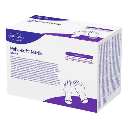 Peha-Soft nitrile Untersuchungshandschuhe steril puderfrei M - 1