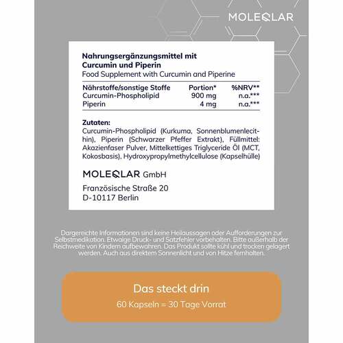 Moleqlar Curcusome Curcurmin Complex Kapseln - 4