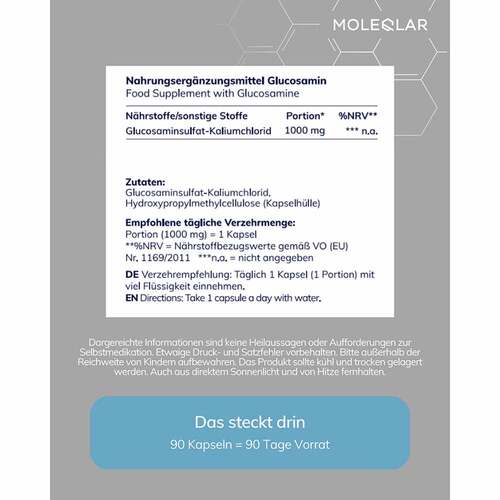 Moleqlar Glucosamin D-Glucosaminsulfate Kapseln - 4