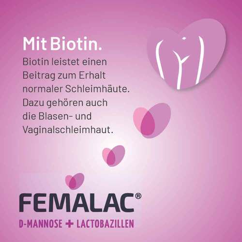 Femalac D-Mannose + Lactobazillen Pulver zur H.e.L.z.E. - 2