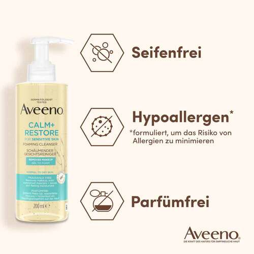 Aveeno Calm + Restore sch&auml;umender Gesichtsreiniger - 5