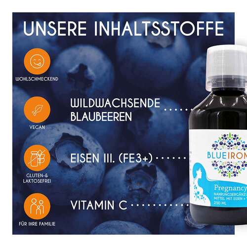 Blueiron Eisen Pregnancy + Fols&auml;ure Fl&uuml;ssigkeit zum Einnehmen  - 2