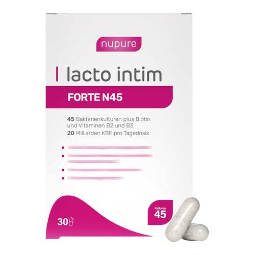 Lacto Intim Forte N45 + Biotin + Vitamin B2 &amp; B3 Kapseln  - 1