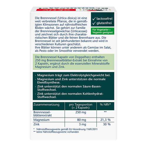 Doppelherz Brennnessel + Magnesium + Zink Kapseln - 2