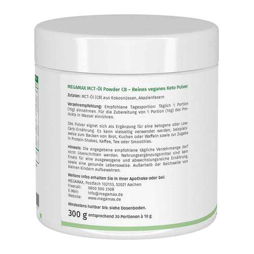Mct-&Ouml;l Powder C8 reines veganes Keto-Pulver - 3
