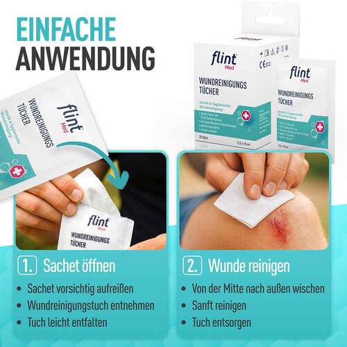Flint Med Wundreinigungst&uuml;cher steril 12,5x18 cm - 5