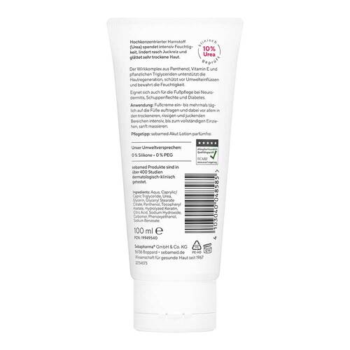 Sebamed Akut Fu&szlig;creme Urea 10% parf&uuml;mfrei - 2