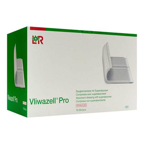 Vliwazell Pro superabsorb.Kompresse steril 10x10 cm - 1