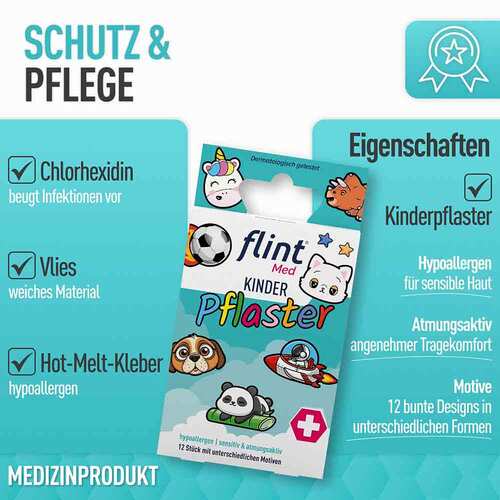 Flint Med Kinder Pflaster 13x22mm hypoallergen sens. - 2
