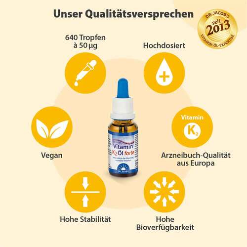 Vitamin K2 &Ouml;l forte 200µg all-trans MK7 Dr. Jacobs - 3