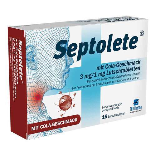 Septolete mit Cola-Geschmack 3mg / 1mg Lutschtabletten - 1