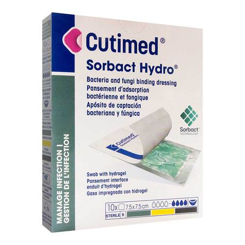 Cutimed Sorbact Hydro Kompressen 7,5x7,5 cm - 1