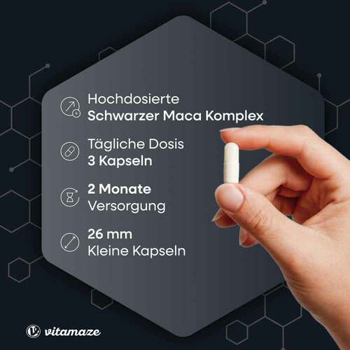 Maca Schwarz + Tribulus + Ginseng Komplex Kapseln - 2