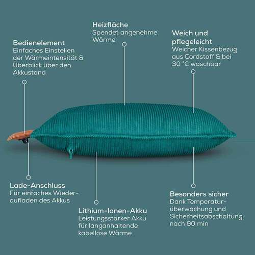 Beurer HK77 Heaty Akku-Heizkissen celestial-green - 5