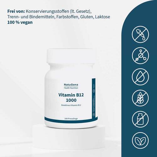 Vitamin B12 1000 Methylcobalamin bioaktiv vegan - 2