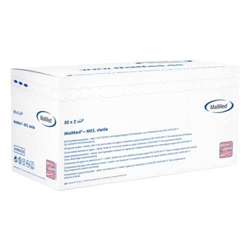 Schlitzkompressen 7,5x7,5 cm steril 12fach Maimed - 1