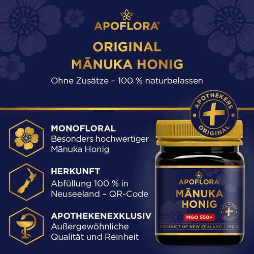Manuka Apoflora Honig Mgo 550 +  - 2