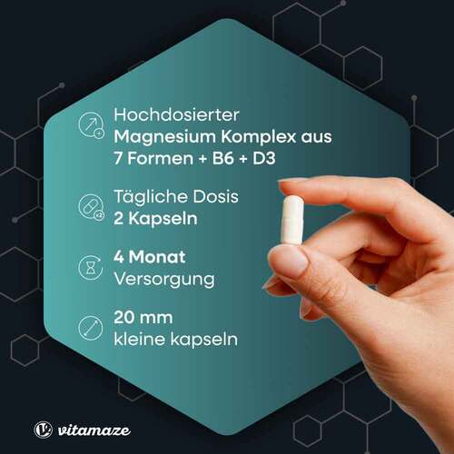 Magnesium 7IN1 Komplex + B6 + D3 Kapseln - 2