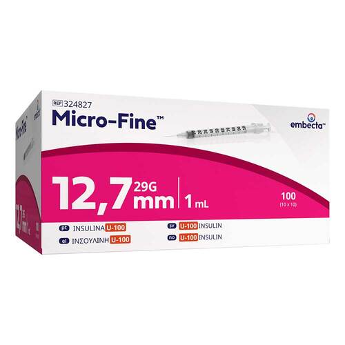Micro-Fine Insulinspritze 1 ml U100 12,7 mm - 1