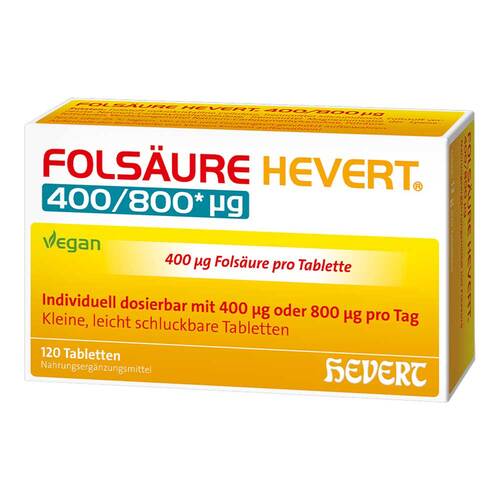 Fols&auml;ure Hevert 400 / 800 µg Tabletten - 1