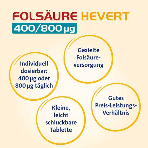 Fols&auml;ure Hevert 400 / 800 µg Tabletten - 3