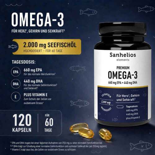 Sanhelios Premium Omega-3 Kapseln - 2