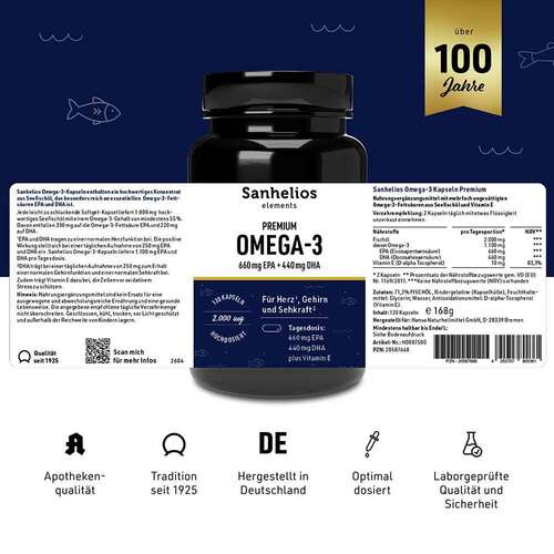 Sanhelios Premium Omega-3 Kapseln - 3