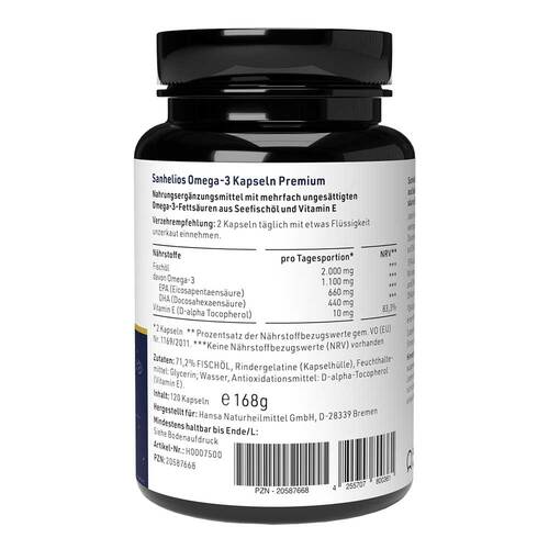 Sanhelios Premium Omega-3 Kapseln - 8