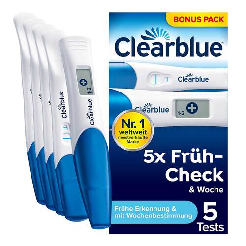 Clearblue Schwangerschaftstest Multicheck 4 + 1 Urin - 1
