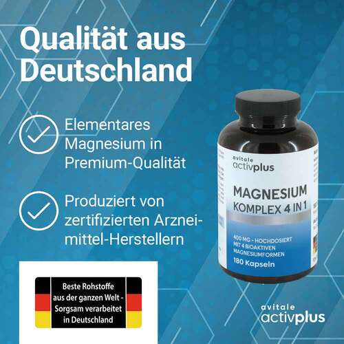 Activplus Magnesium-Komplex 4in1 400 mg Kapseln - 5