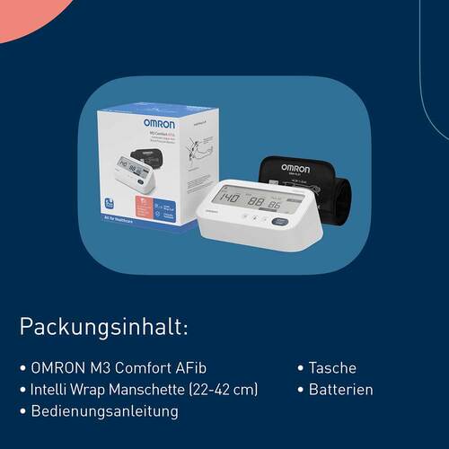 Omron M3 Comfort Afib Oberarm Blutdruckmessger&auml;t - 4