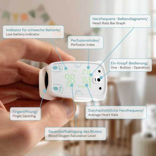 Pulox PO-235 Finger-Pulsoximeter f&uuml;r Kinder - 2