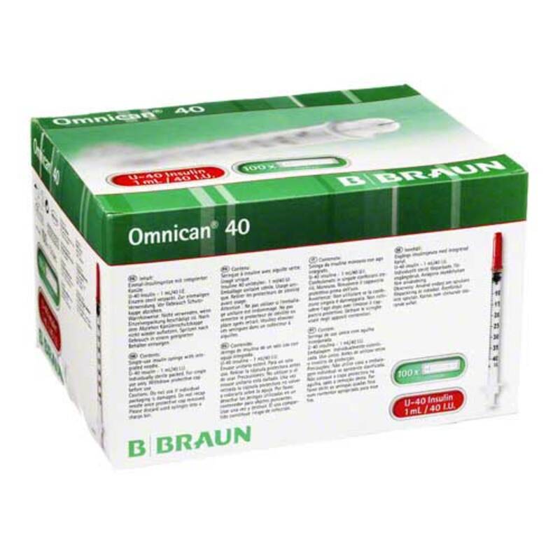 Omnican Insulinspr. 1ml U40 M. Kan. 0,3x12mm Einz. 100X1 St - Meine ...