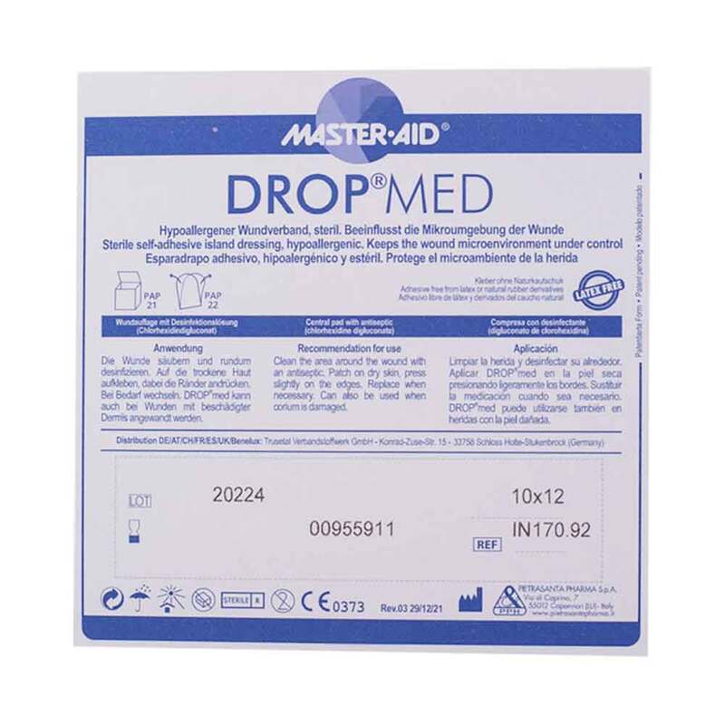 Drops Med Math Drop med 10x12 cm Wundverband Master Aid 5 St - Meine OnlineApo