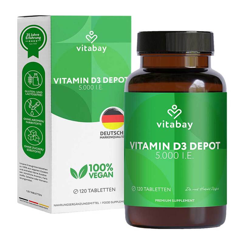 Vitamin D3 Depot 5000 I.E. Cholecalciferol Tabletten 120 St Meine OnlineApo